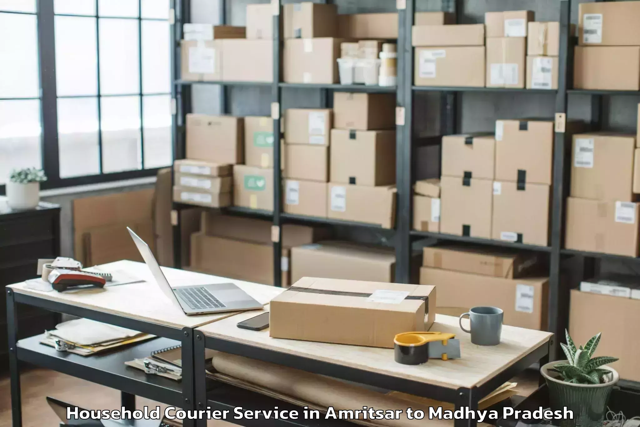 Hassle-Free Amritsar to Maharajpur Household Courier